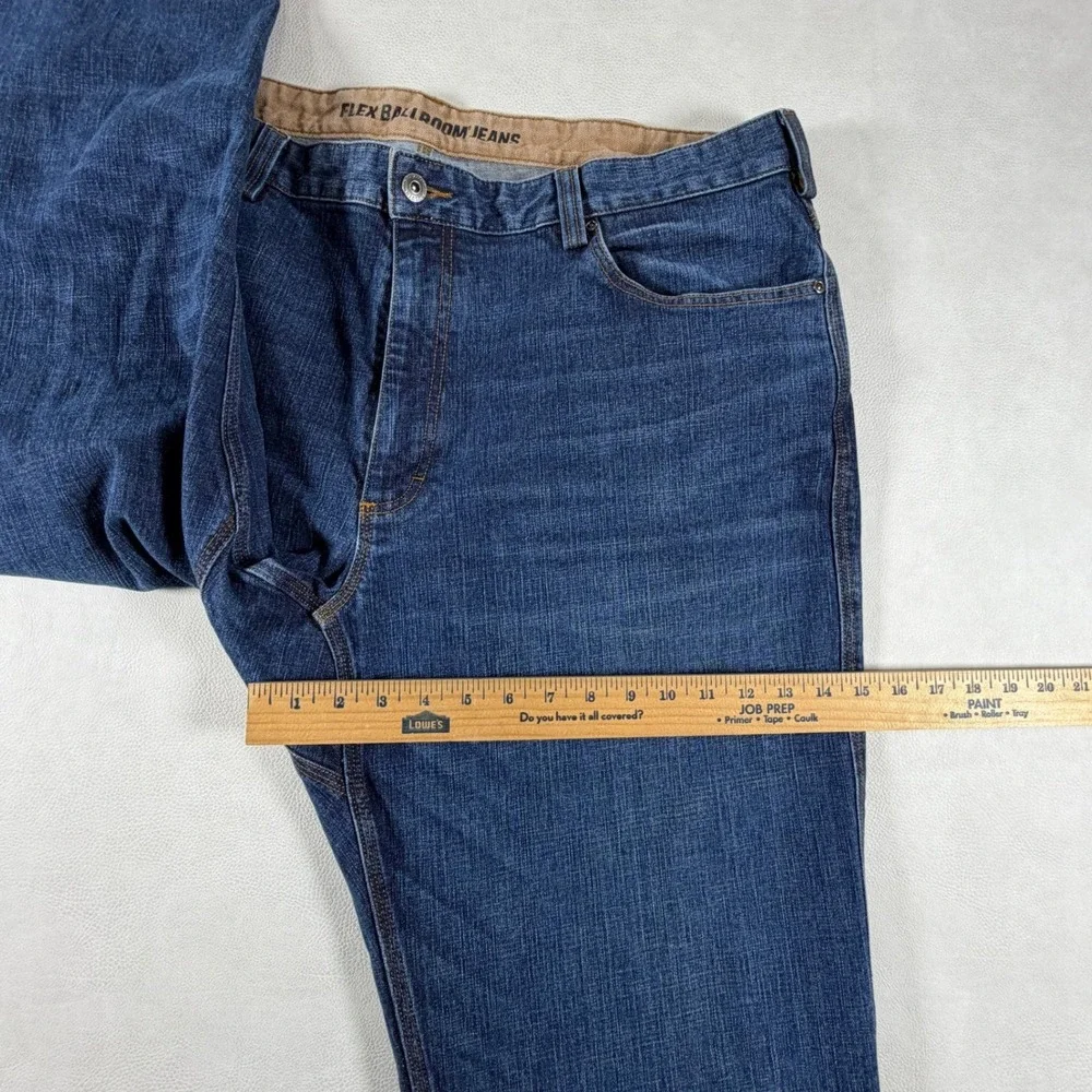 Duluth Trading Flex Ballroom Jeans Mens 42x32 Blue Relaxed Fit Stretch Denim